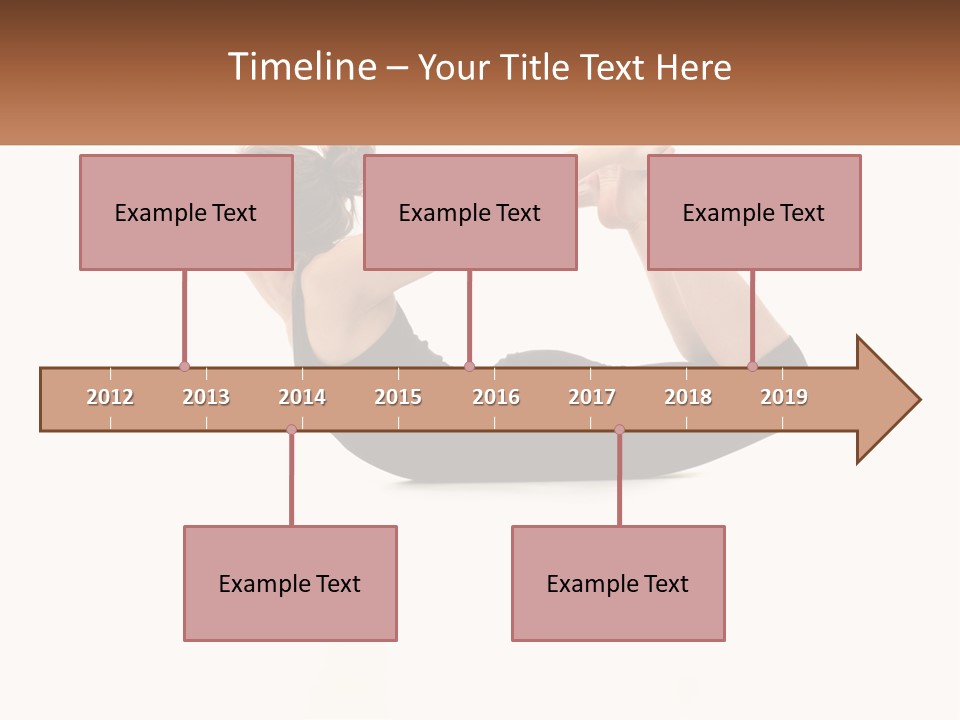 A Woman Doing A Yoga Pose With A Name Plate PowerPoint Template