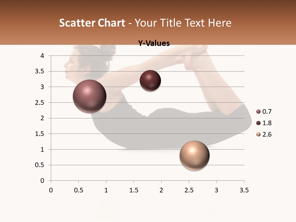 A Woman Doing A Yoga Pose With A Name Plate PowerPoint Template