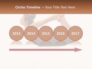 A Woman Doing A Yoga Pose With A Name Plate PowerPoint Template