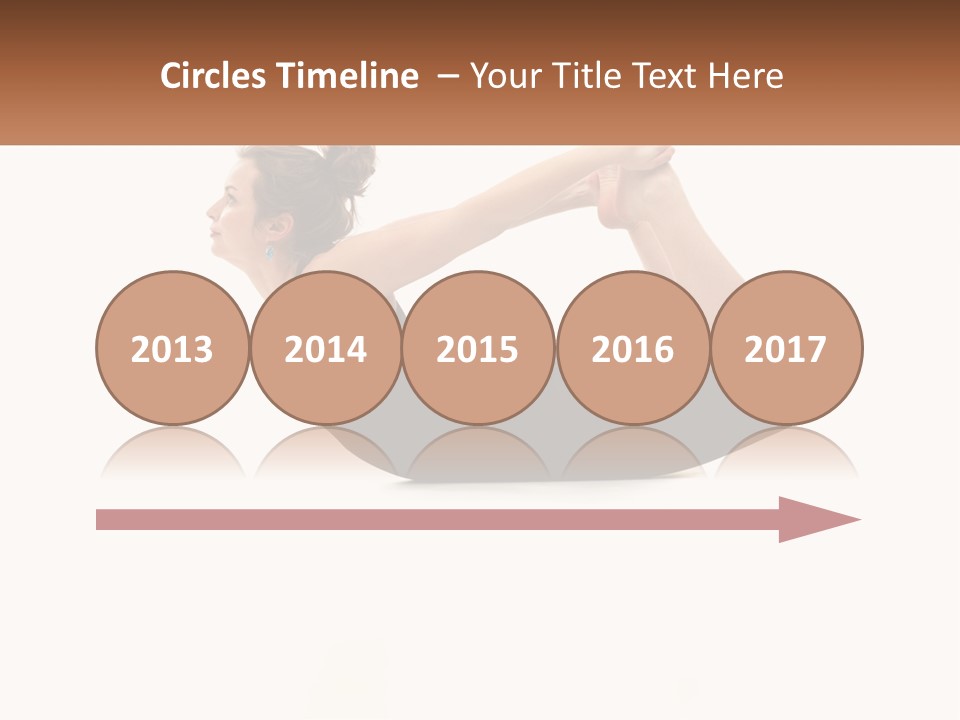 A Woman Doing A Yoga Pose With A Name Plate PowerPoint Template