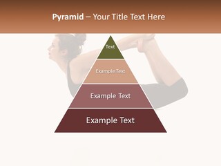 A Woman Doing A Yoga Pose With A Name Plate PowerPoint Template