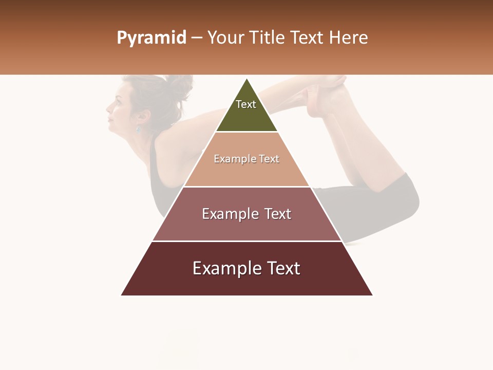 A Woman Doing A Yoga Pose With A Name Plate PowerPoint Template