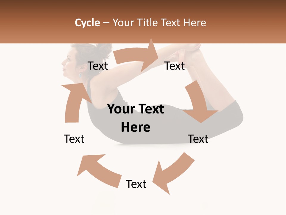 A Woman Doing A Yoga Pose With A Name Plate PowerPoint Template