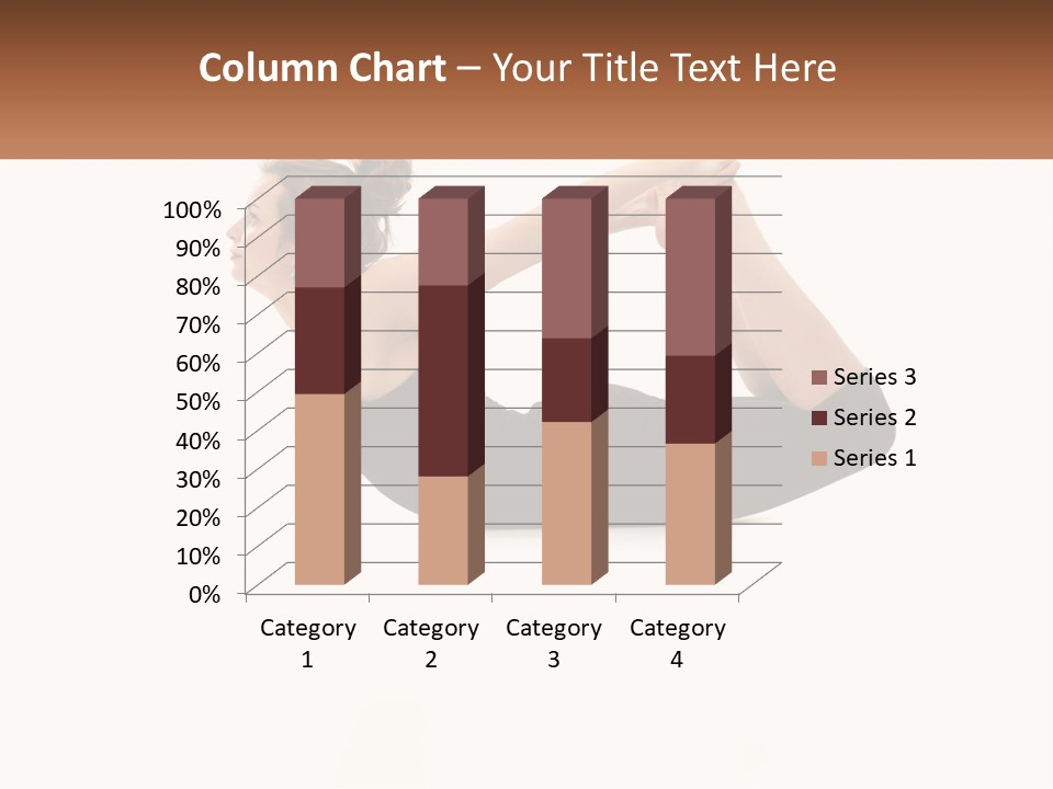 A Woman Doing A Yoga Pose With A Name Plate PowerPoint Template