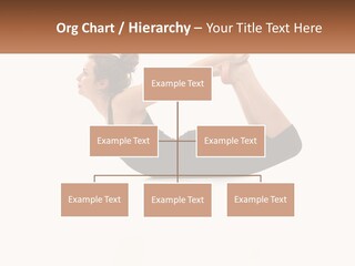 A Woman Doing A Yoga Pose With A Name Plate PowerPoint Template