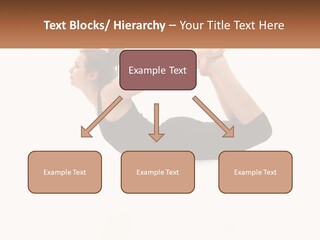 A Woman Doing A Yoga Pose With A Name Plate PowerPoint Template