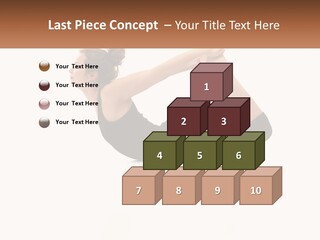 A Woman Doing A Yoga Pose With A Name Plate PowerPoint Template