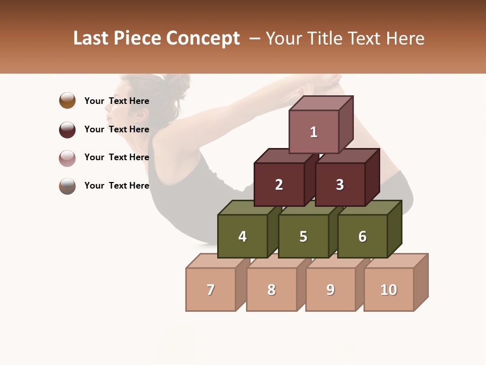 A Woman Doing A Yoga Pose With A Name Plate PowerPoint Template