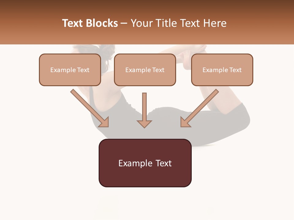 A Woman Doing A Yoga Pose With A Name Plate PowerPoint Template