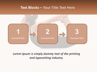 A Woman Doing A Yoga Pose With A Name Plate PowerPoint Template