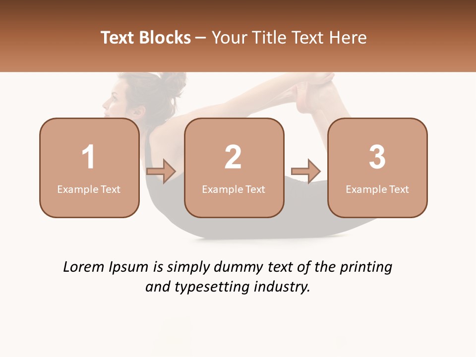 A Woman Doing A Yoga Pose With A Name Plate PowerPoint Template