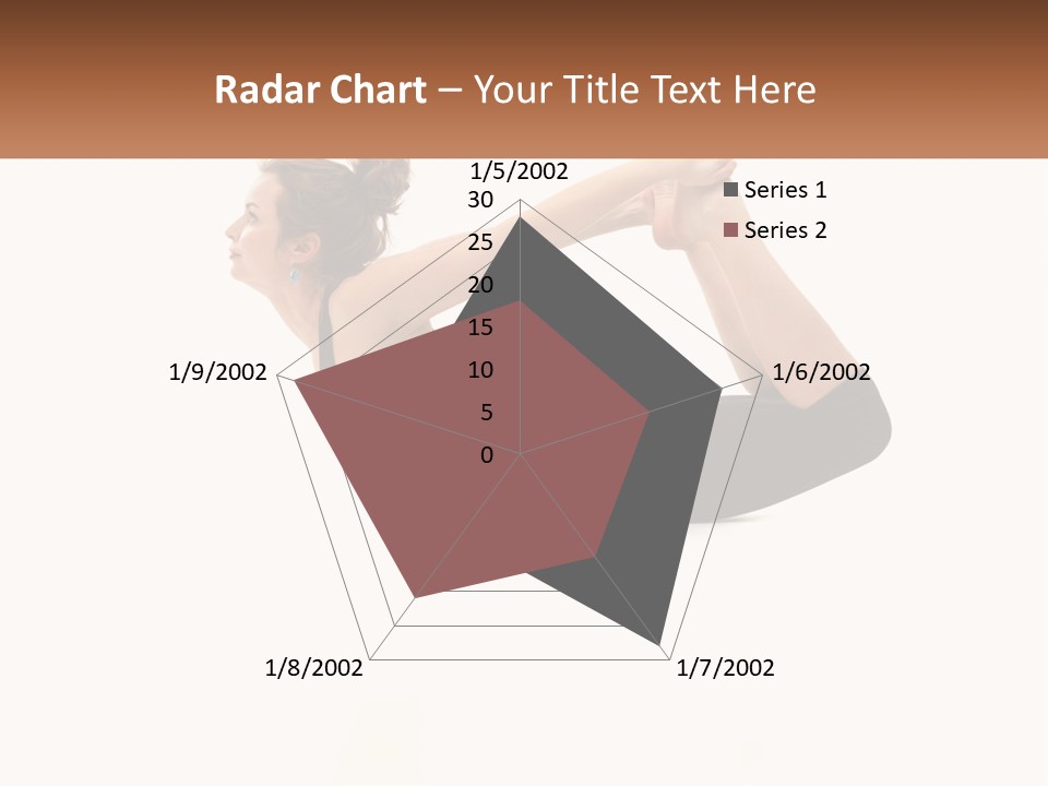 A Woman Doing A Yoga Pose With A Name Plate PowerPoint Template