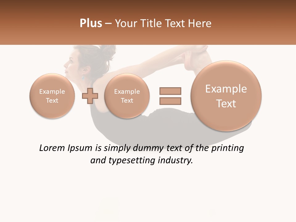 A Woman Doing A Yoga Pose With A Name Plate PowerPoint Template