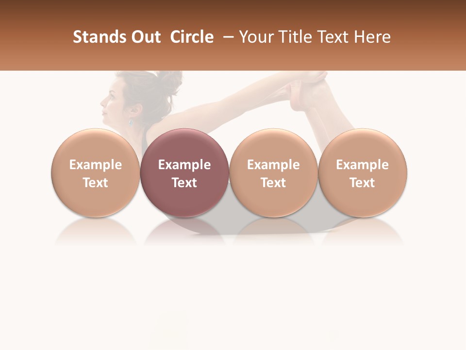 A Woman Doing A Yoga Pose With A Name Plate PowerPoint Template