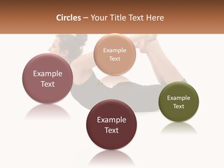 A Woman Doing A Yoga Pose With A Name Plate PowerPoint Template