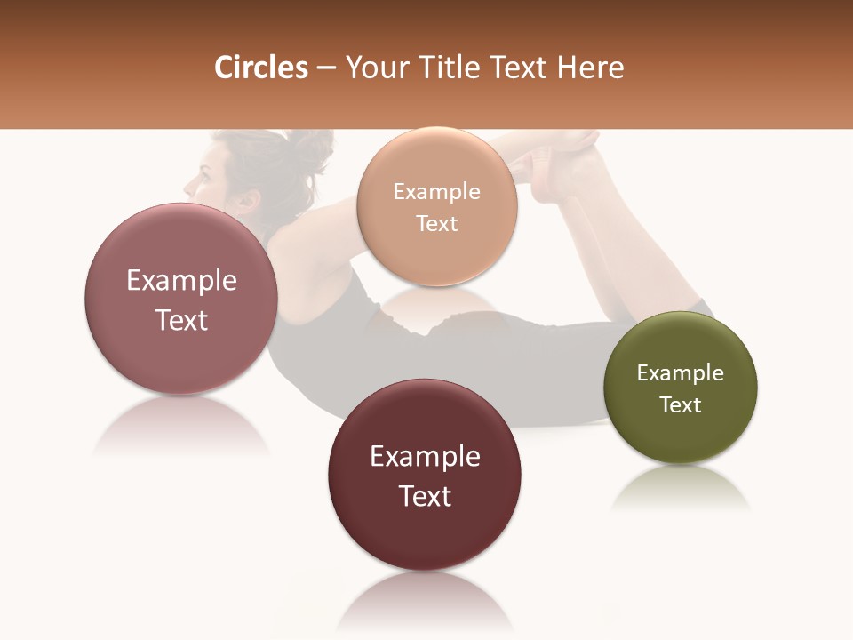 A Woman Doing A Yoga Pose With A Name Plate PowerPoint Template