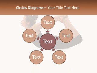 A Woman Doing A Yoga Pose With A Name Plate PowerPoint Template