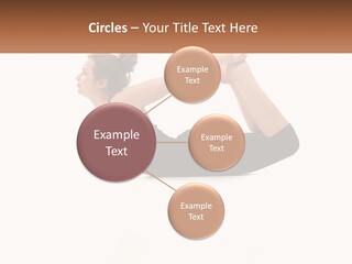 A Woman Doing A Yoga Pose With A Name Plate PowerPoint Template