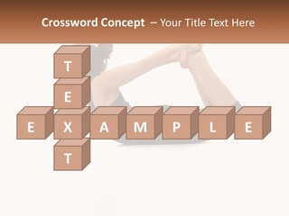 A Woman Doing A Yoga Pose With A Name Plate PowerPoint Template