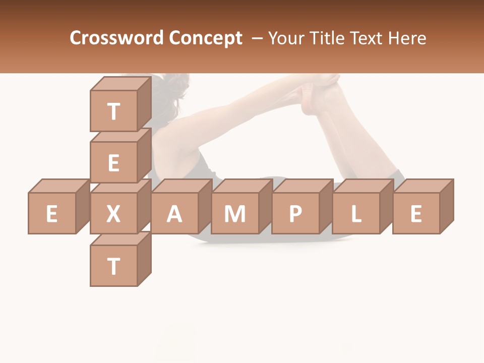 A Woman Doing A Yoga Pose With A Name Plate PowerPoint Template