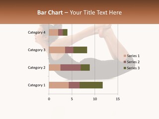 A Woman Doing A Yoga Pose With A Name Plate PowerPoint Template