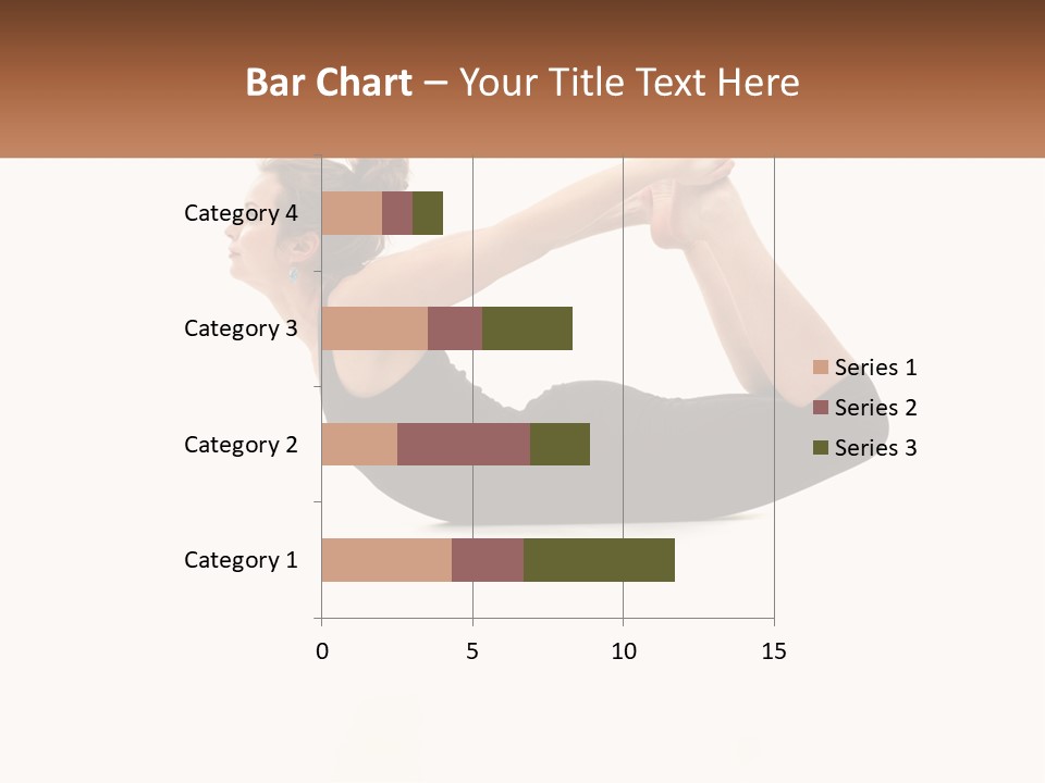 A Woman Doing A Yoga Pose With A Name Plate PowerPoint Template