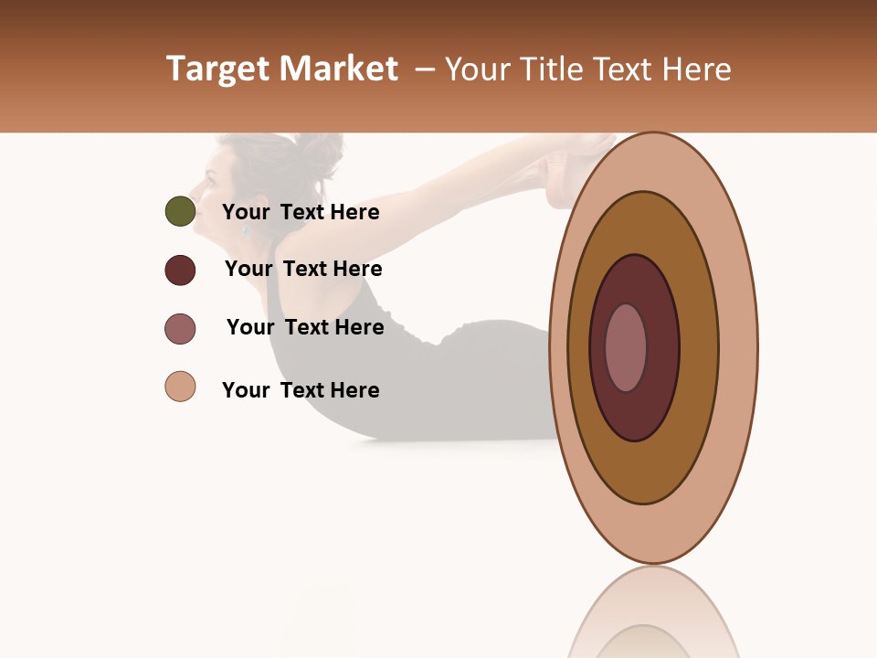 A Woman Doing A Yoga Pose With A Name Plate PowerPoint Template