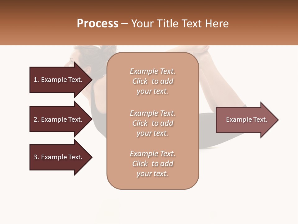 A Woman Doing A Yoga Pose With A Name Plate PowerPoint Template