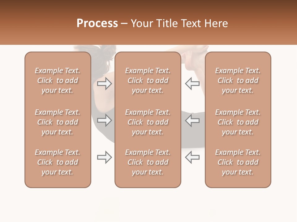 A Woman Doing A Yoga Pose With A Name Plate PowerPoint Template