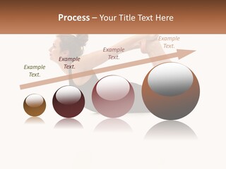 A Woman Doing A Yoga Pose With A Name Plate PowerPoint Template