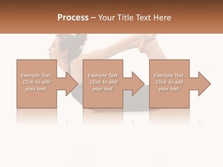 A Woman Doing A Yoga Pose With A Name Plate PowerPoint Template