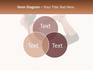 A Woman Doing A Yoga Pose With A Name Plate PowerPoint Template