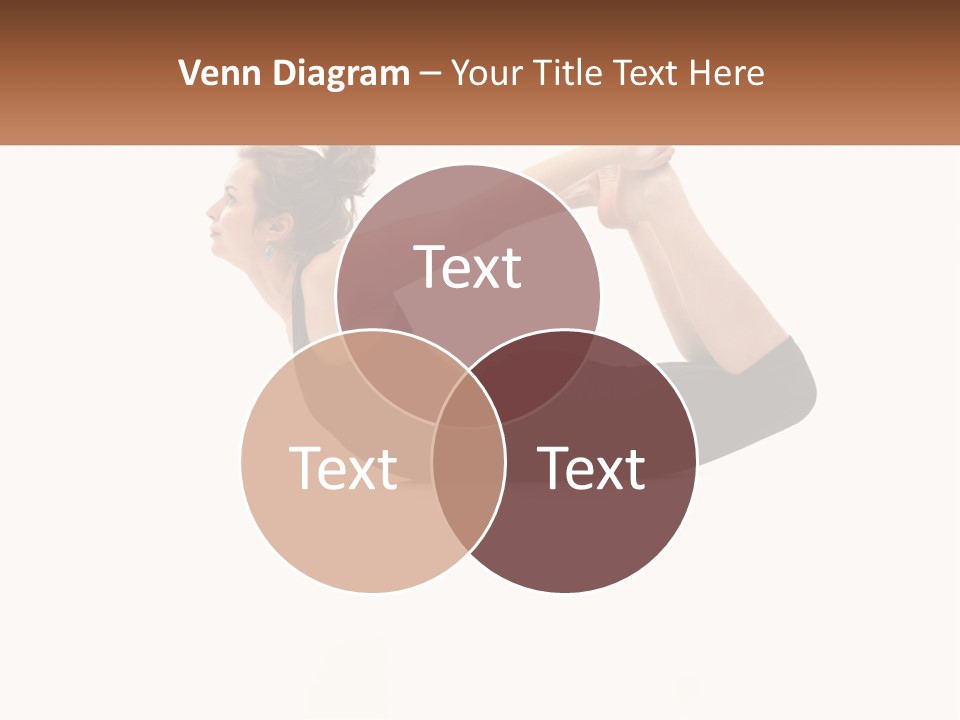 A Woman Doing A Yoga Pose With A Name Plate PowerPoint Template