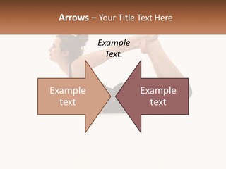 A Woman Doing A Yoga Pose With A Name Plate PowerPoint Template