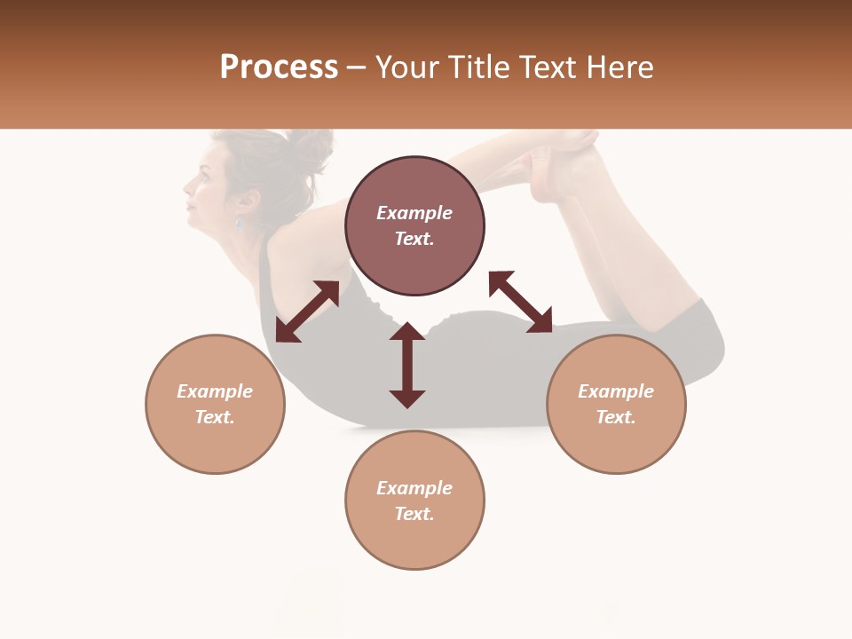 A Woman Doing A Yoga Pose With A Name Plate PowerPoint Template