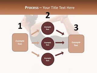 A Woman Doing A Yoga Pose With A Name Plate PowerPoint Template