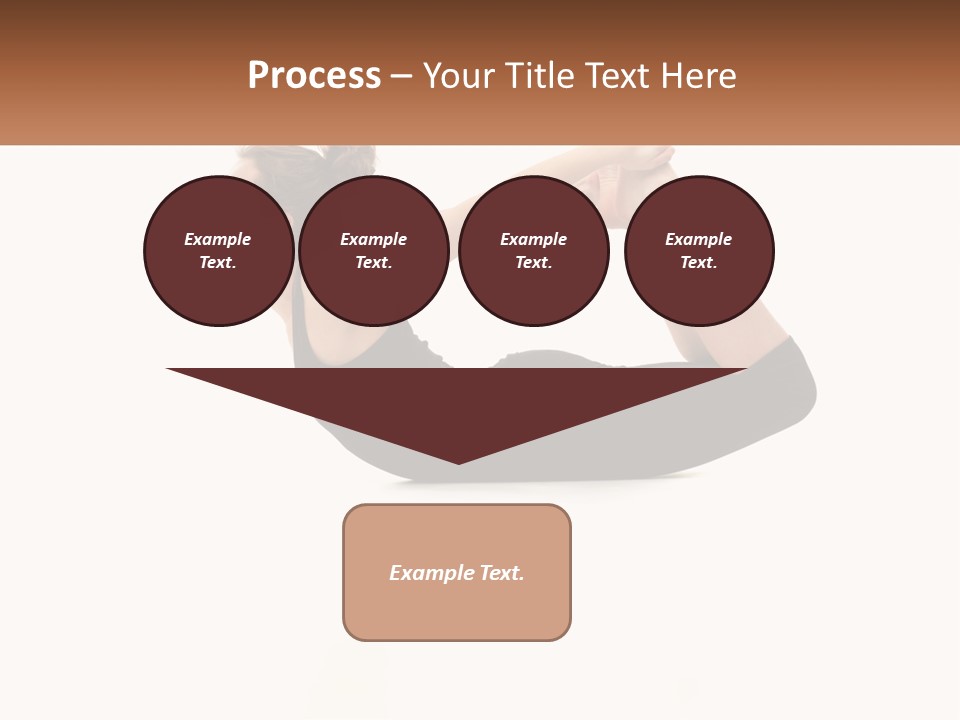 A Woman Doing A Yoga Pose With A Name Plate PowerPoint Template