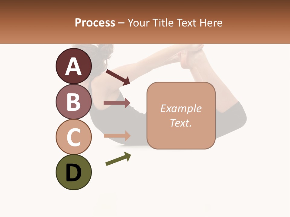 A Woman Doing A Yoga Pose With A Name Plate PowerPoint Template