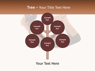 A Woman Doing A Yoga Pose With A Name Plate PowerPoint Template