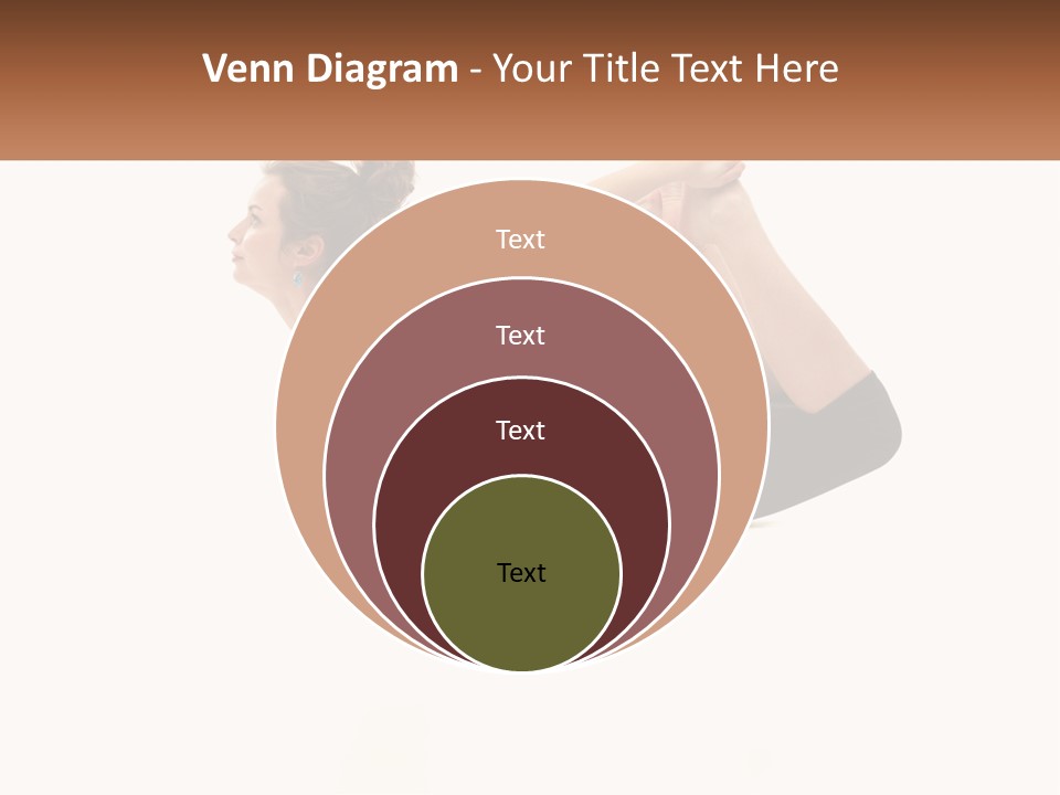 A Woman Doing A Yoga Pose With A Name Plate PowerPoint Template