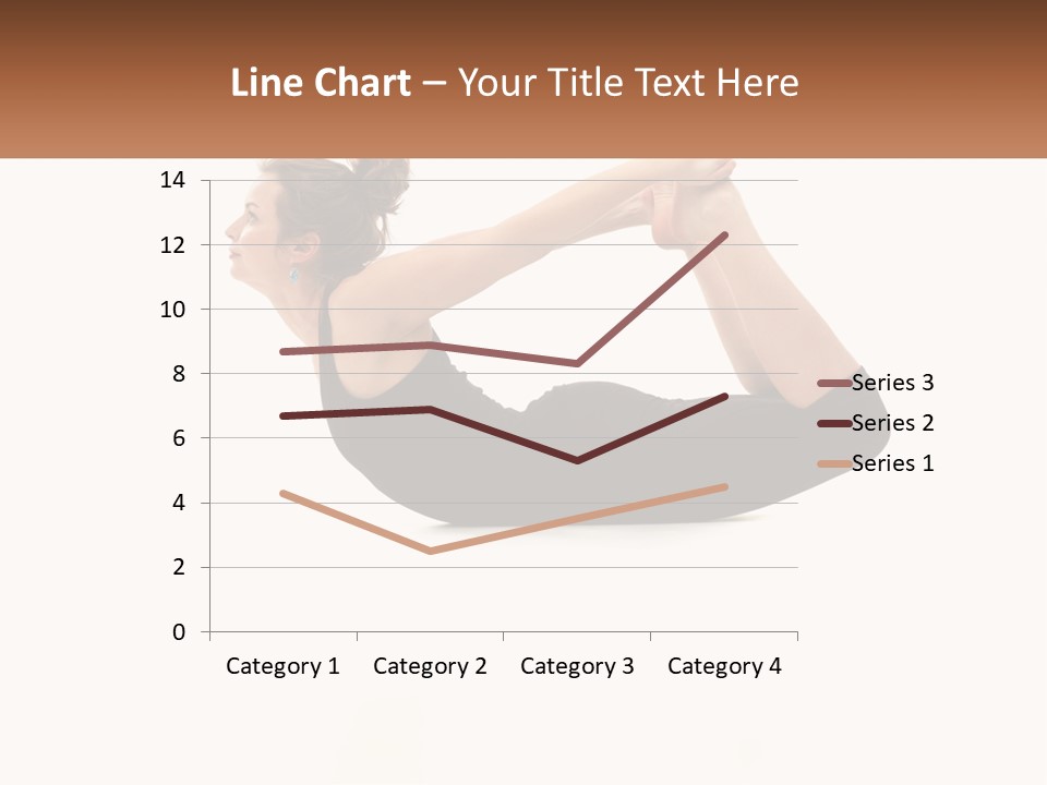 A Woman Doing A Yoga Pose With A Name Plate PowerPoint Template