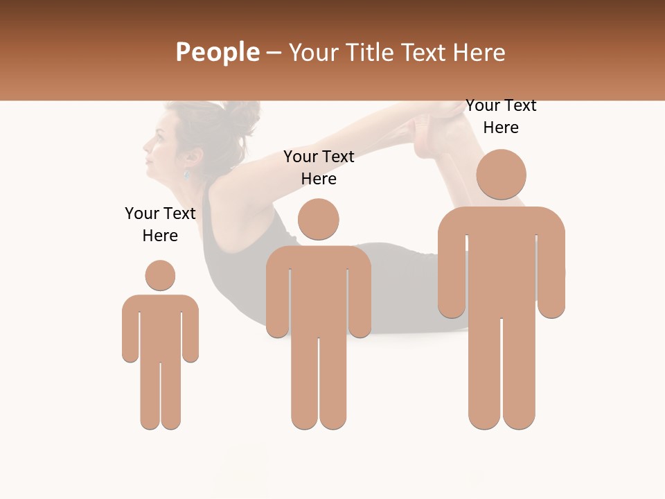 A Woman Doing A Yoga Pose With A Name Plate PowerPoint Template