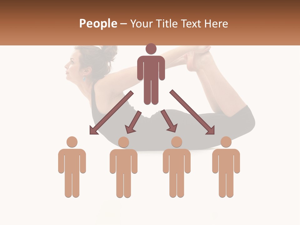 A Woman Doing A Yoga Pose With A Name Plate PowerPoint Template