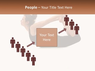 A Woman Doing A Yoga Pose With A Name Plate PowerPoint Template