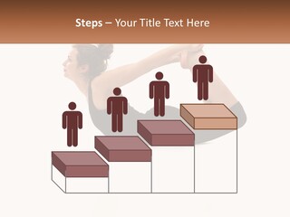 A Woman Doing A Yoga Pose With A Name Plate PowerPoint Template