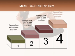 A Woman Doing A Yoga Pose With A Name Plate PowerPoint Template