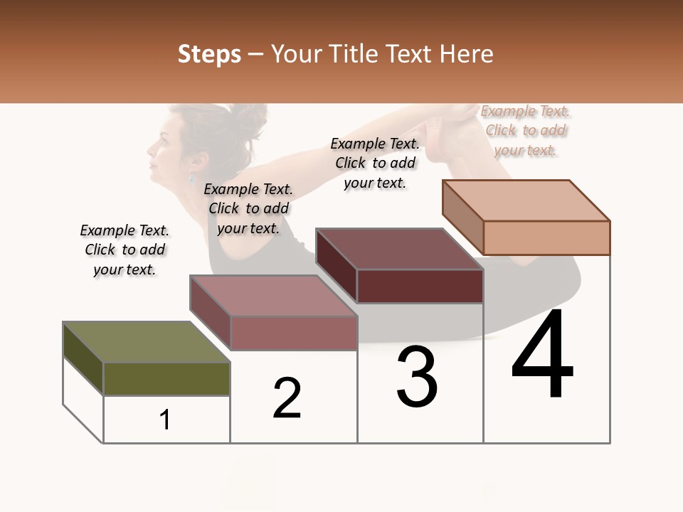 A Woman Doing A Yoga Pose With A Name Plate PowerPoint Template