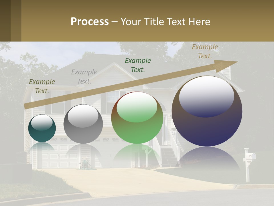 A White House With A Brown Sign In Front Of It PowerPoint Template