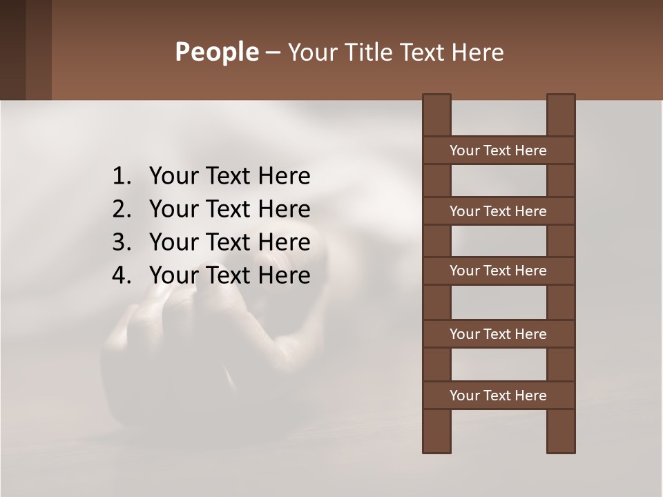 A Person Laying On The Floor With Their Hands On The Table PowerPoint Template