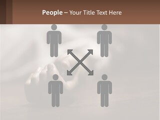 A Person Laying On The Floor With Their Hands On The Table PowerPoint Template